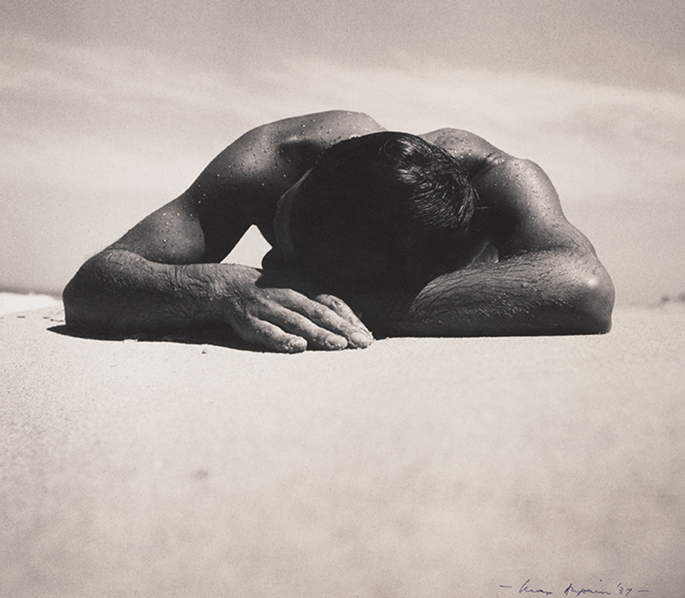Sunbaker, c.1938 prtd c.1975, by Max Dupain, gelatin silver photograph,  National Gallery of Australia, Canberra. Gift of the Philip Morris Arts Grant 1982 1983.2209
